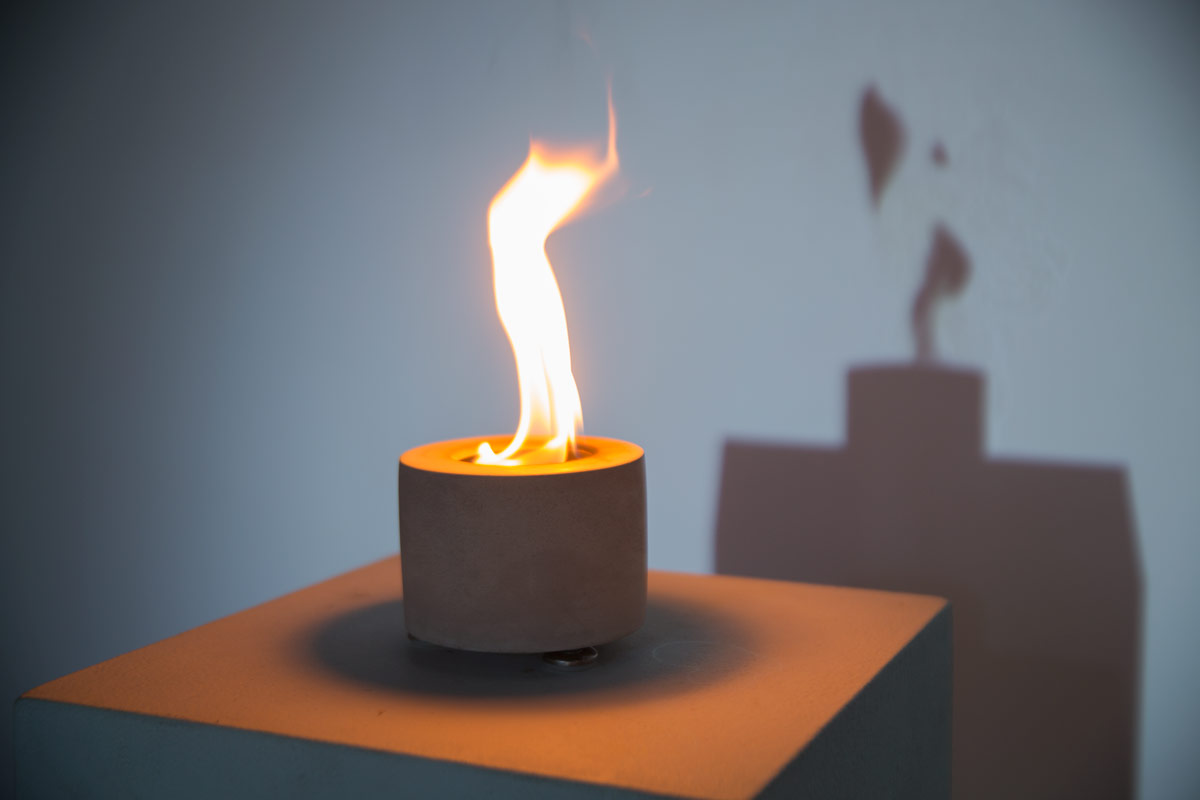 Shadow and Flame Sculpture by Interactive Artist Thomas Marcusson